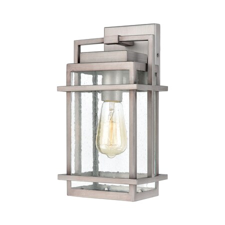 ELK LIGHTING Breckenridge 1-Light Sconce in Weathered Zinc with Seedy Glass 46770/1